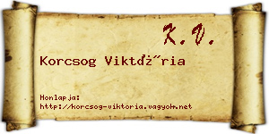 Korcsog Viktória névjegykártya